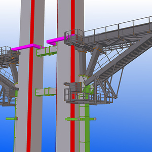 MSS álványtartó pillérbakok (120 t) Gerald Desmond Bridge Replacement Project - Long Beach, CA USA - Ch. STADLER Kft.